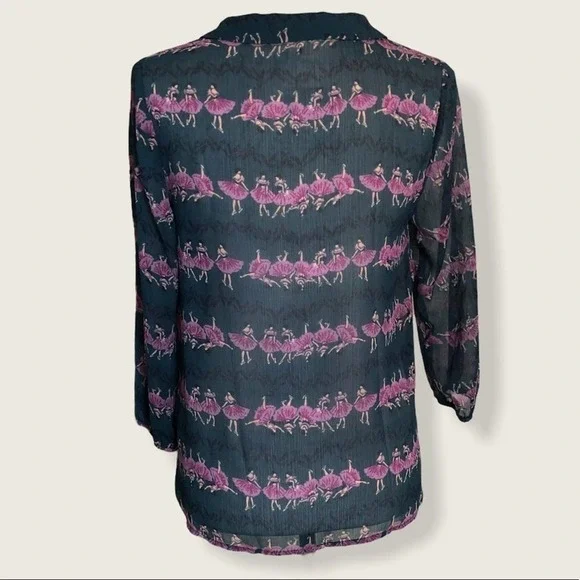 MODCLOTH NWOT Ballet Ballerina Blouse Medium - Picture 5 of 11